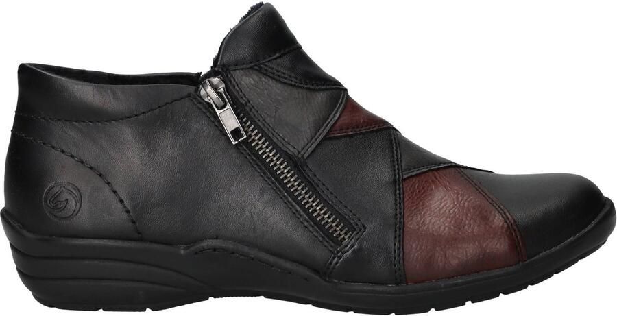 Remonte Dames Enkellaars R7674-02 Zwart Bordeaux Wijdte H