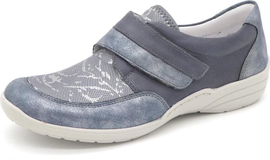 Remonte Dames Klittenbandschoen R7600-14 Jeansblauw Wijdte H