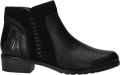 Remonte D6893-02 Enkellaarzen Zwart Leer en Suede Dames Zwart - Zwart
