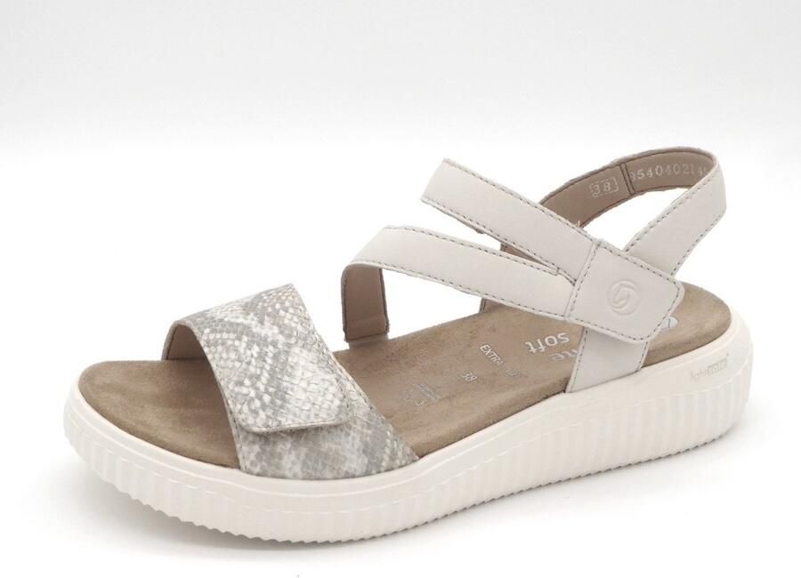 Remonte Dames Sandaal D3L51-60 Lichtbeige Combi Wijdte H