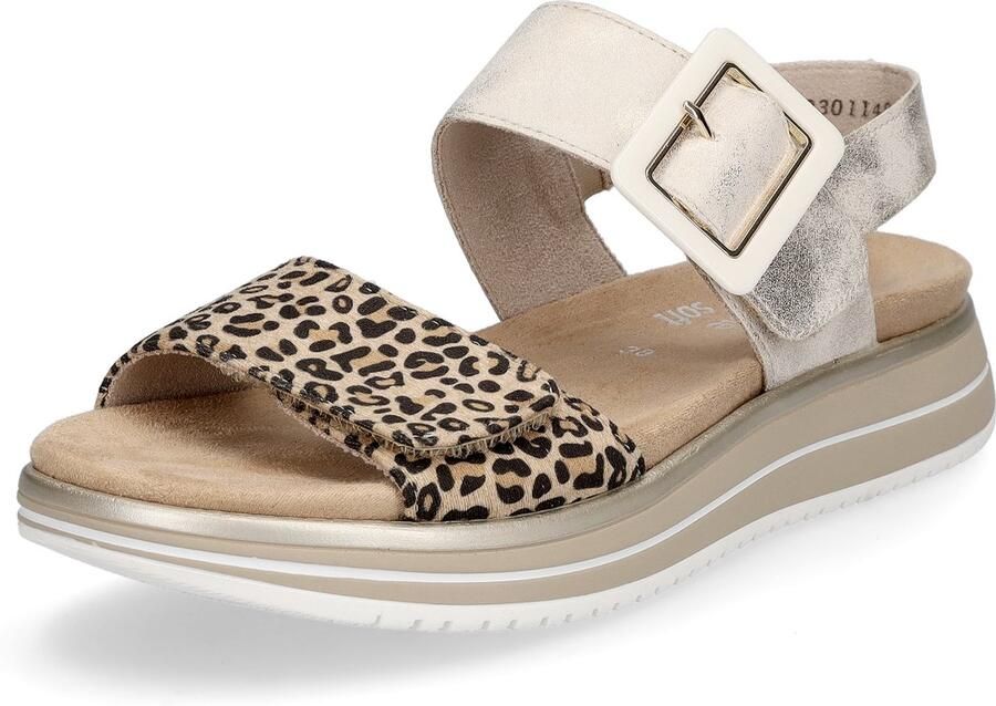 Remonte dames sandalen met leopard print