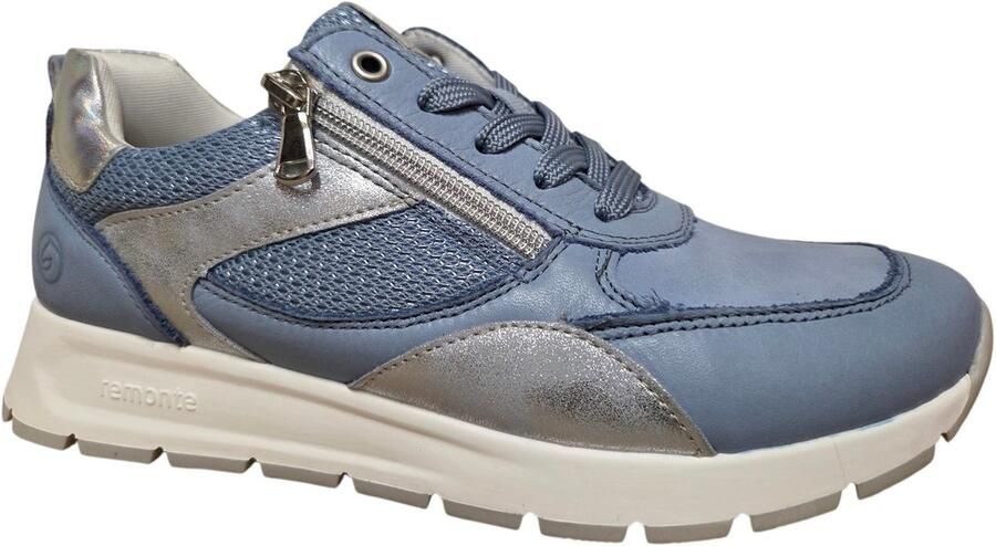 Remonte D2G11-12 Sneakers Blauw Leer Dames Blauw
