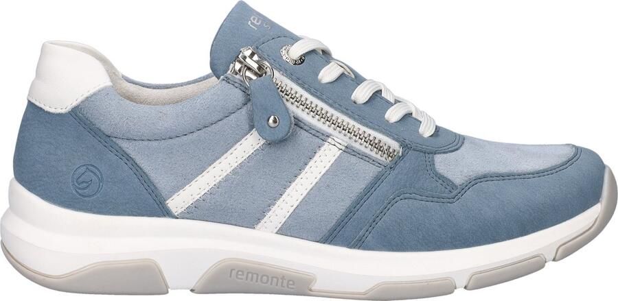 Remonte D1S04-10 Sneakers Blauw Leer en Suede Dames Blauw