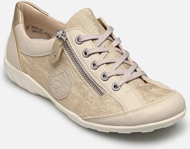 Remonte Dames Sneaker R3408-91 Lichtbeige Print