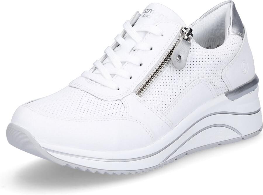 Remonte Sneakers met sleehak vrijetijdsschoen lage schoen veterschoen met schachtversteviging