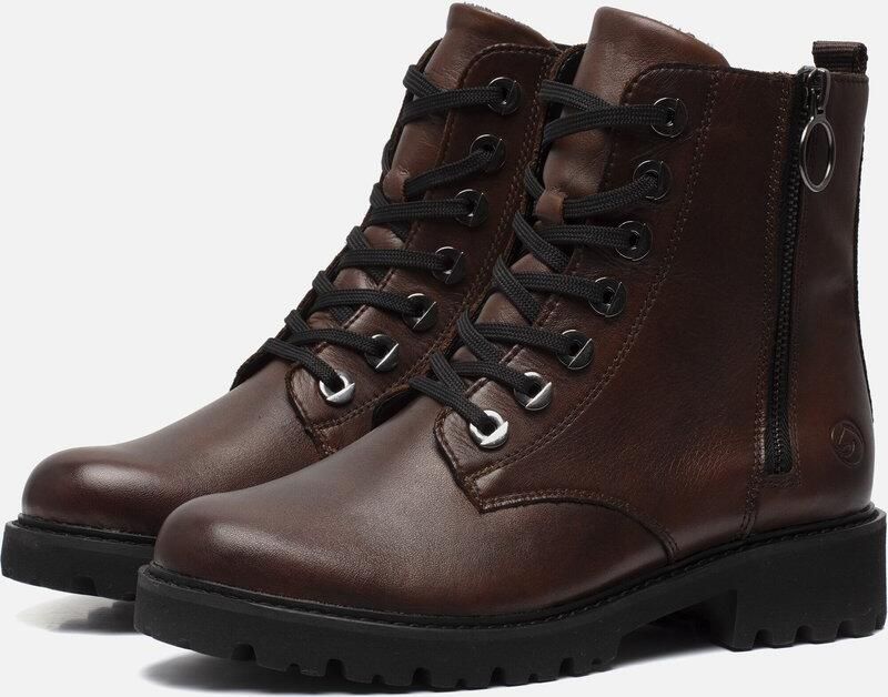 Remonte Veterlaarsjes blokhak laarsjes veterschoenen flats in used look - Foto 7