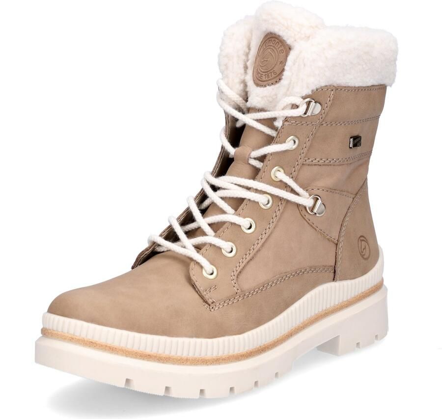 Remonte Winterlaarzen FIBER-GRIP Veterenkellaars profielzool met scheerwollen voering en TEX