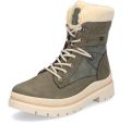 Remonte D0 54 Dames Veterboots Groen - Beige