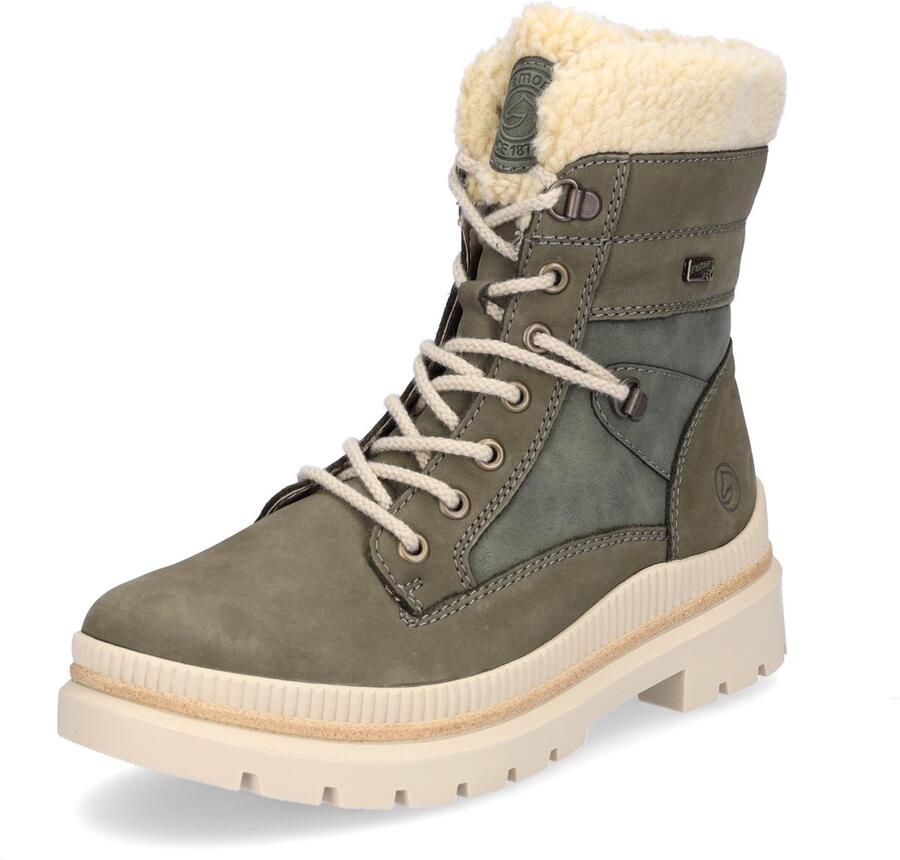 Remonte D0 54 Dames Veterboots Groen