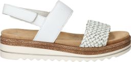 Remonte Sleehaksandaaltjes ELLE-Collection zomerschoen sandaal sleehak met vlechtbandage in metallic-look