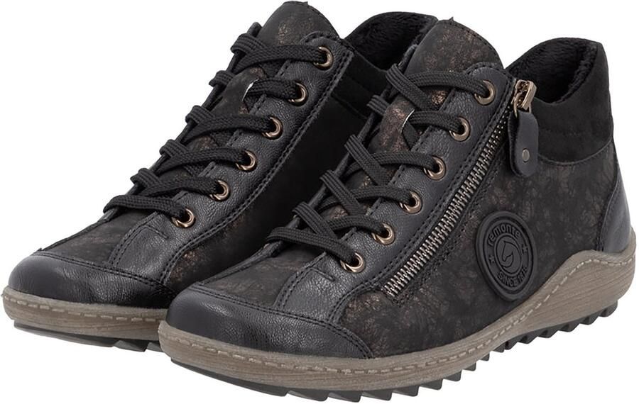 Remonte Veterschoenen flats comfortschoenen laarzen met zijrits - Foto 5