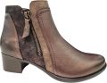 Remonte R5172-90 Enkellaarzen Brons Combi Leer Dames - Brons