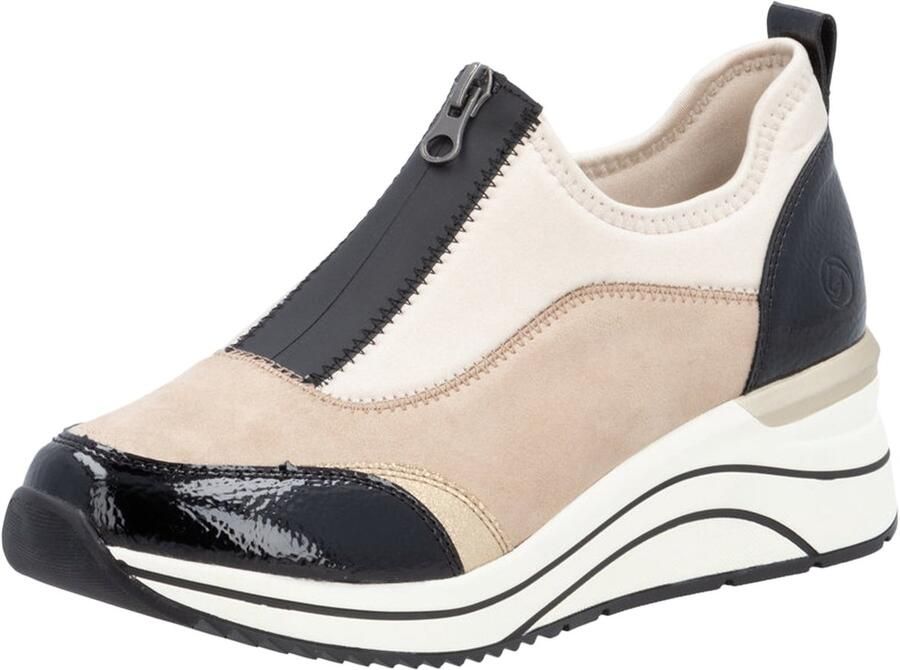 Remonte Slip-on sneakers Elisabeth Hurley-Collection wedge sneaker slipper instapschoen vrijetijdsschoen vegan