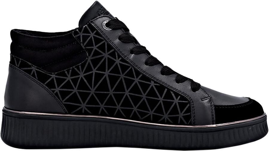 Remonte Hoge sneakers van Goatsuede-leer Rits en Veters uitneembare zool - Foto 3