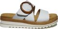 Remonte Slippers sleehak zomerschoen pantoffels met decoratieve gesp - Wit