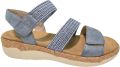 Remonte R6861-12 Sandalen Blauw Metallic Leer Dames Blauw - Blauw