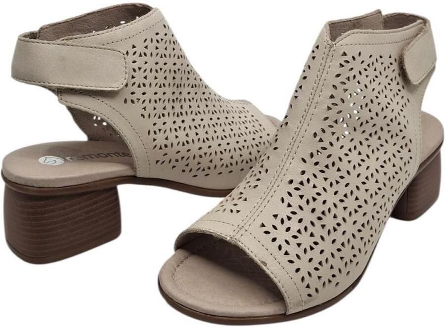 Remonte R8777-60 Beige Hoogfront Sandaal met Hak