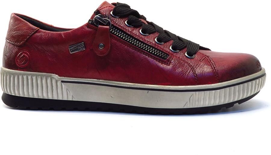 Remonte Plateausneakers vrijetijdsschoen lage schoen veterschoen met buitenrits