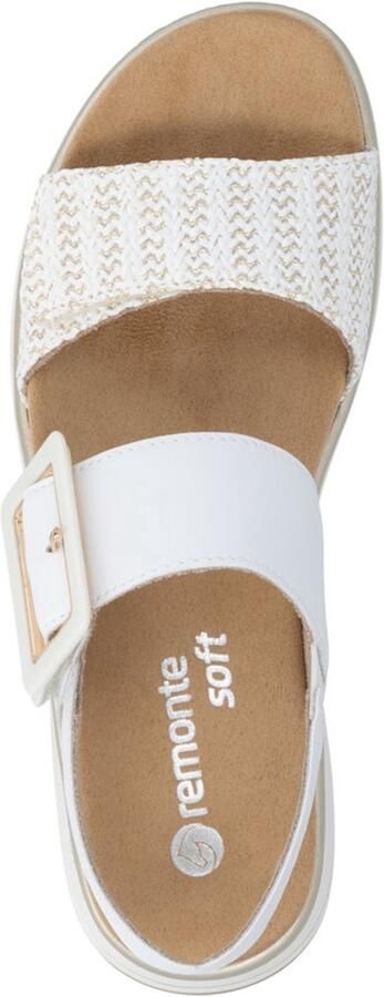 Remonte D1J53-81 Sandalen Wit Leer Dames Wit Goud - Foto 3