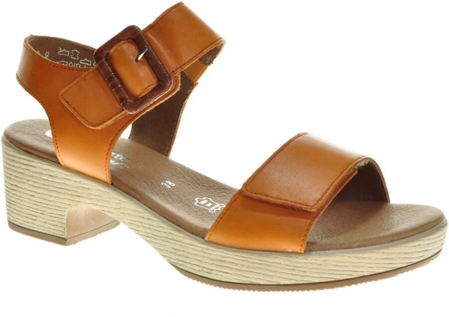 Remonte Sandalen Oranje Houtlook