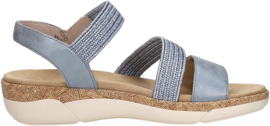 Remonte R6861-12 Sandalen Blauw Metallic Leer Dames Blauw - Foto 2
