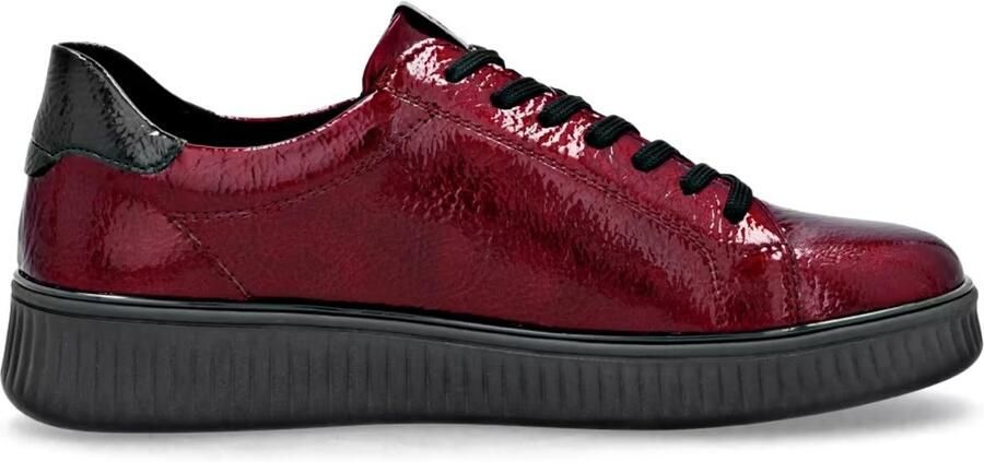 Remonte sneaker rood lak rits veters uitneembare zool