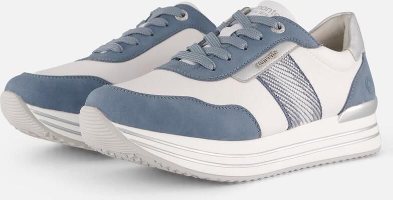 REMONTE Sneakers laag saffier pastelblauw wit