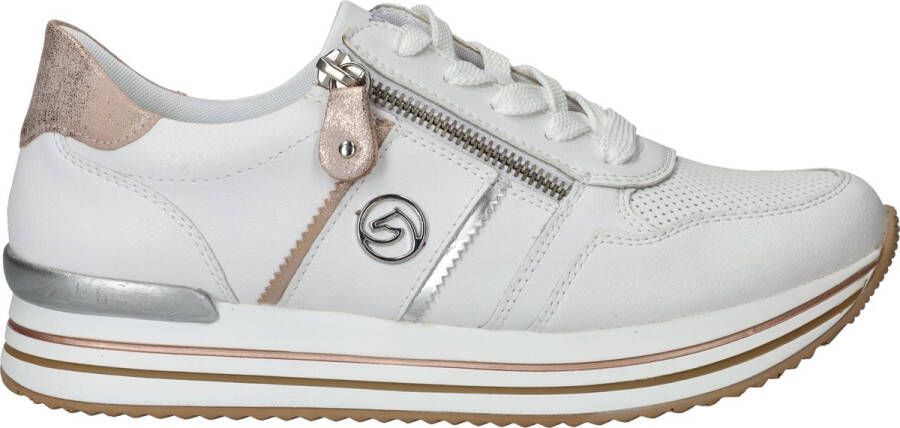 Remonte Plateausneakers vrijetijdsschoen lage schoen veterschoen met zijrits - Foto 5