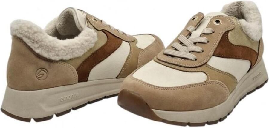 Remonte Sneakers sheepsuede rock teddyfell sand