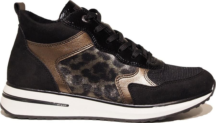 Remonte Sneakers met sleehak vrijetijdsschoen high-top sneaker veterschoen binnenrits
