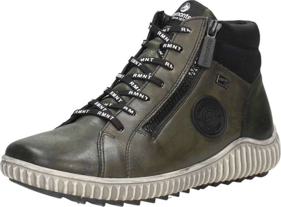 Remonte Veterlaarsjes blokhak laarsjes veterschoenen flats in used look