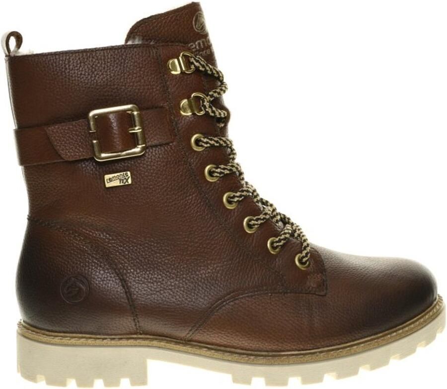 Remonte Winterlaarzen blokhak veterschoenen outdoorschoen met decoratieve gesp - Foto 2