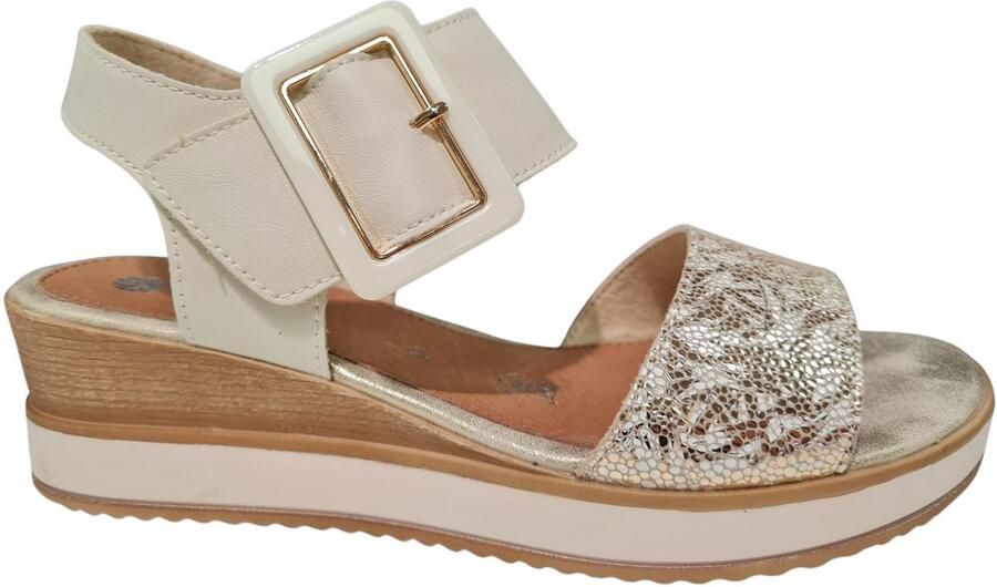 Remonte Sandaaltjes ELLE-Collection zomerschoen sandaal comfortschoen met klittenband onder de siergesp