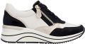 REMONTE Sneakers laag beige zwart wit natuurwit - Zwart