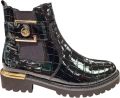 Remonte Chelsea-boots blokhak laarzen enkellaars met praktische binnenrits - Zwart
