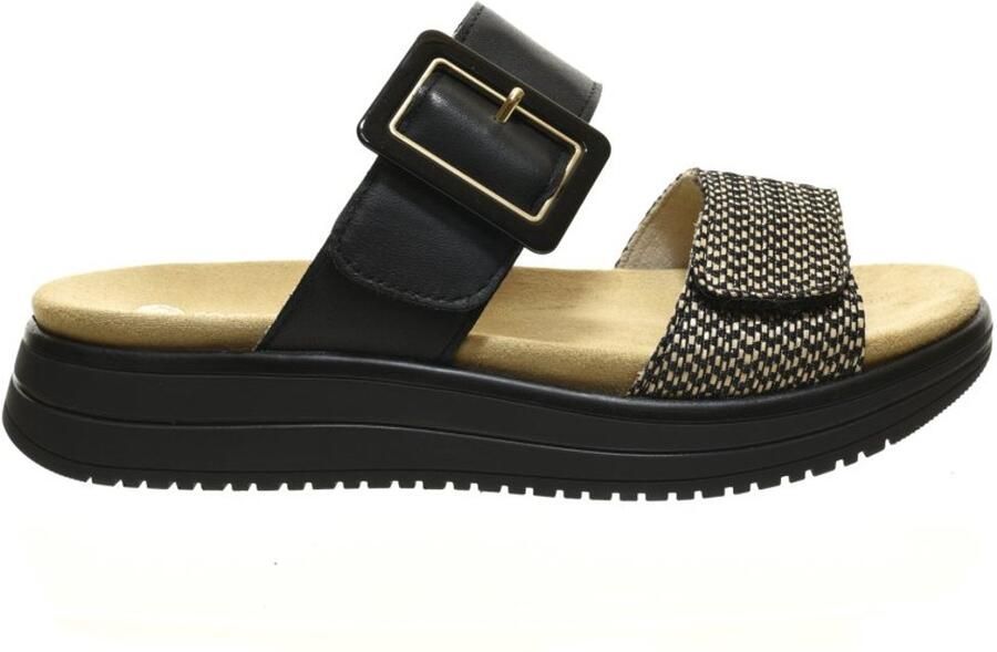 Remonte Zwarte Slippers Instapper