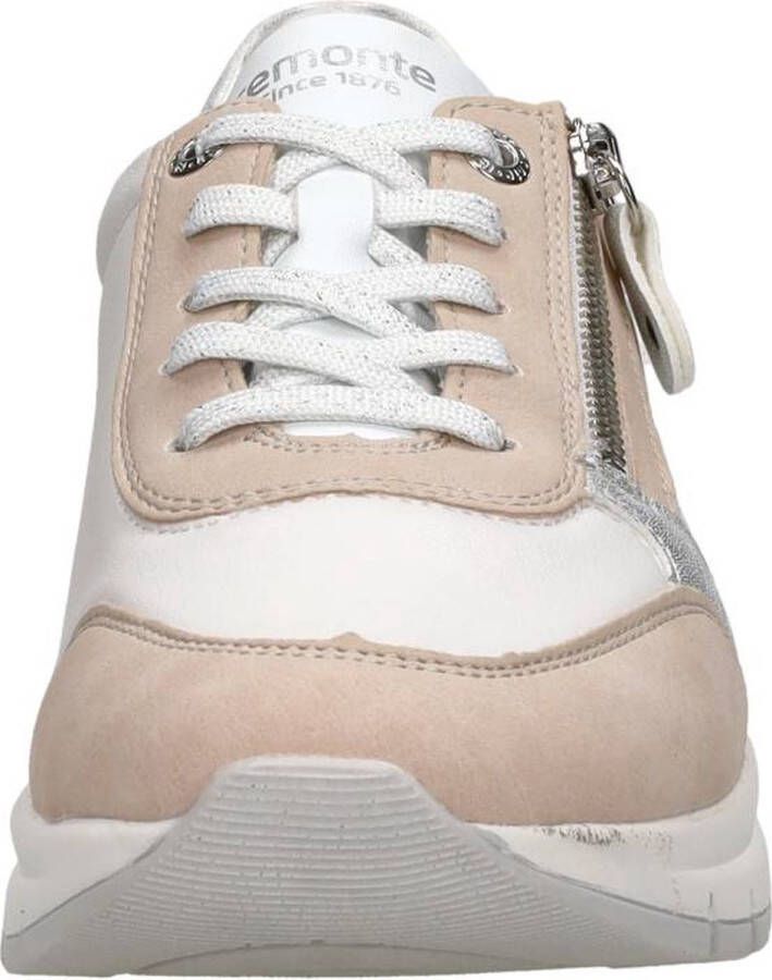Remonte Comfortabele witte sneaker met beige en zilveren accenten Multicolor Heren