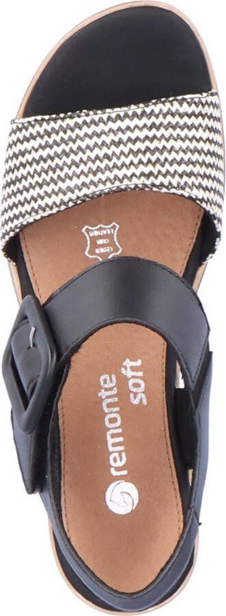Remonte Sandaaltjes ELLE-Collection zomerschoen sandaal comfortschoen met klittenband onder de siergesp