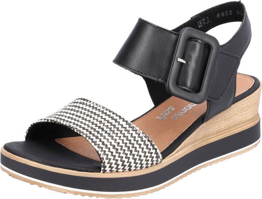 Remonte Sandaaltjes ELLE-Collection zomerschoen sandaal comfortschoen met klittenband onder de siergesp