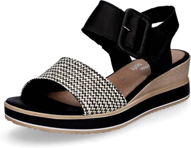 Remonte Sandaaltjes ELLE-Collection zomerschoen sandaal comfortschoen met klittenband onder de siergesp