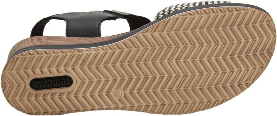 Remonte Sandaaltjes ELLE-Collection zomerschoen sandaal comfortschoen met klittenband onder de siergesp