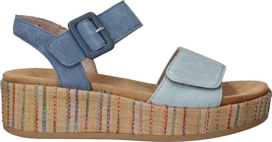 Remonte Sandaaltjes Elisabeth Hurley-Collection Sleehak zomerschoen sandaal met bandjes en bekleed plateau