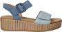 Remonte Sandaaltjes Elisabeth Hurley-Collection Sleehak zomerschoen sandaal met bandjes en bekleed plateau - Thumbnail 6