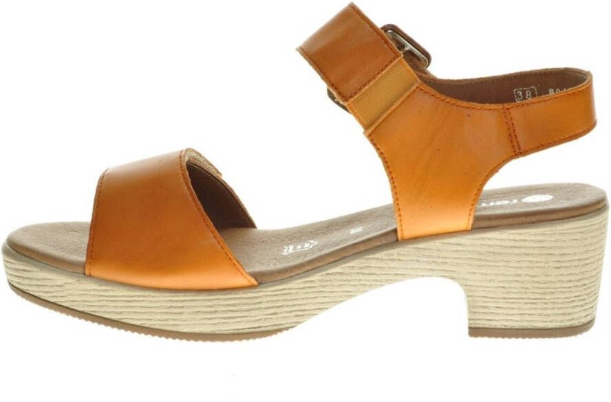 Remonte Sandalen Oranje Houtlook