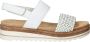 Remonte Sleehaksandaaltjes ELLE-Collection zomerschoen sandaal sleehak met vlechtbandage in metallic-look - Thumbnail 1