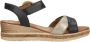 Remonte Sandalen Plat Sandalen Plat zwart - Thumbnail 1