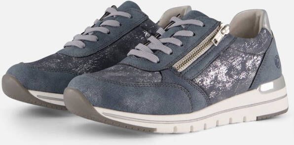 Remonte Blauwe Sneaker met Metallic Accenten Blue Heren