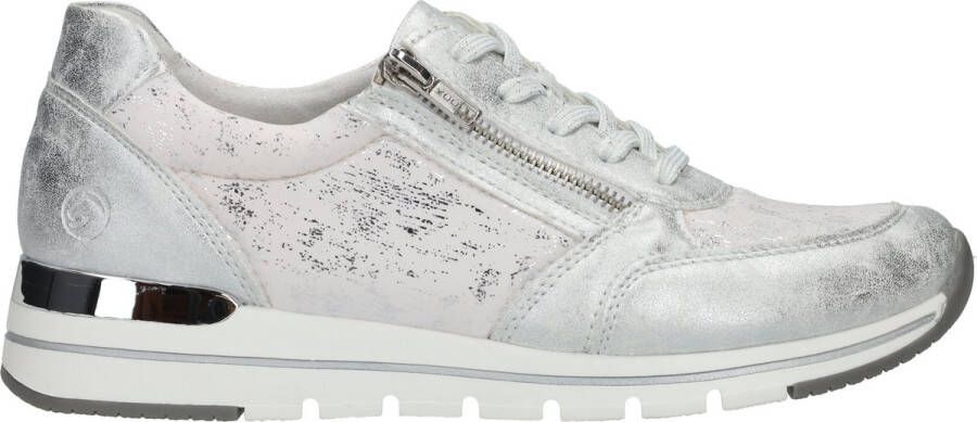 Remonte Zilveren Metallic Sneakers voor Dames Gray