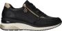 Remonte Lite 'n Soft Zwarte Sneakers met Gouden Details en Dierenprint Black - Thumbnail 4