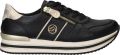 Remonte Plateausneakers vrijetijdsschoen lage schoen veterschoen met zijrits - Zwart